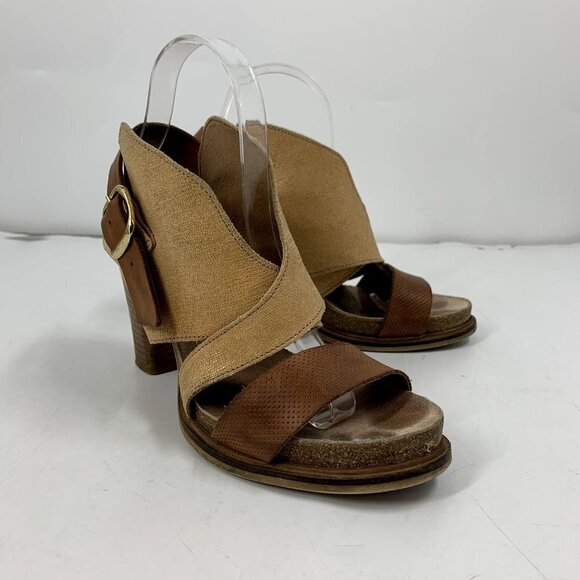 Anthropologie Coque Terra Sanne Block Heel Leather Sandal Size US 8 EU 39 - Picture 2 of 14